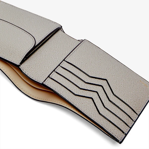 Valextra Wallet 4CC with Coin Holder in Ash Grey | Cases | Coveti
