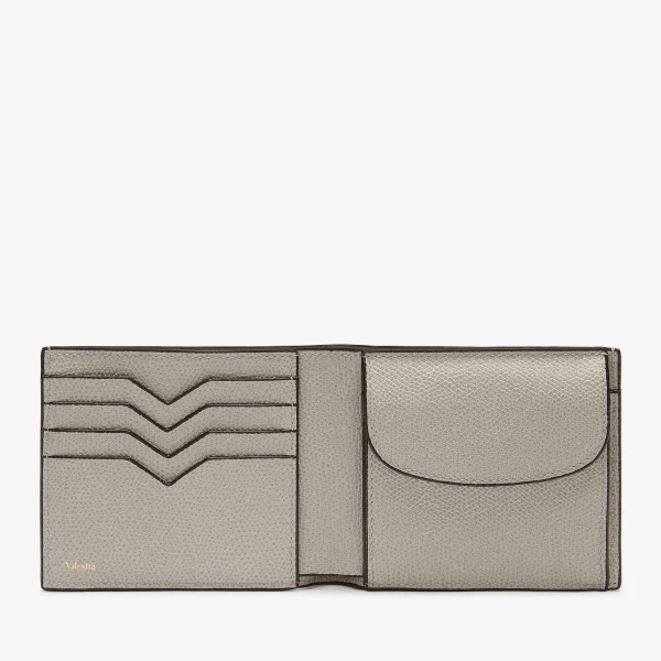 Valextra Wallet 4CC with Coin Holder in Ash Grey | Cases | Coveti