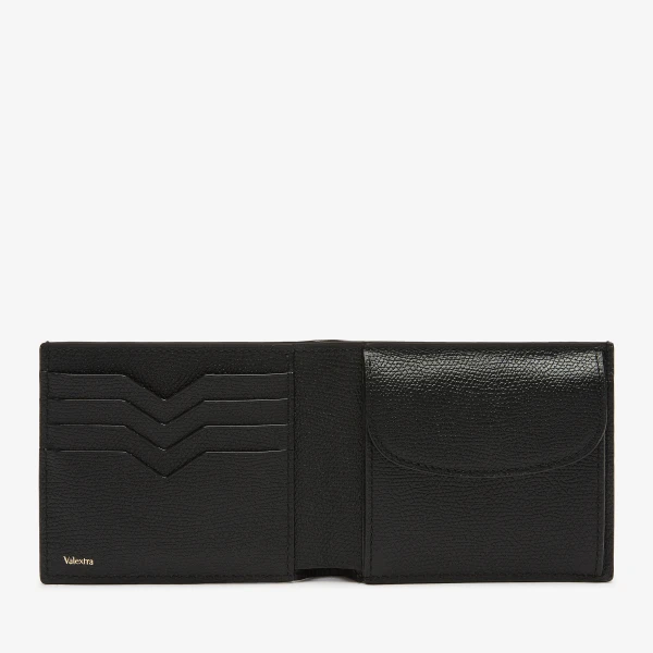 Valextra Wallet 4CC with Coin Holder in Black | Cases | Coveti