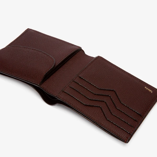 Valextra Wallet 4CC with Coin Holder in Coffee Brown | Cases | Coveti