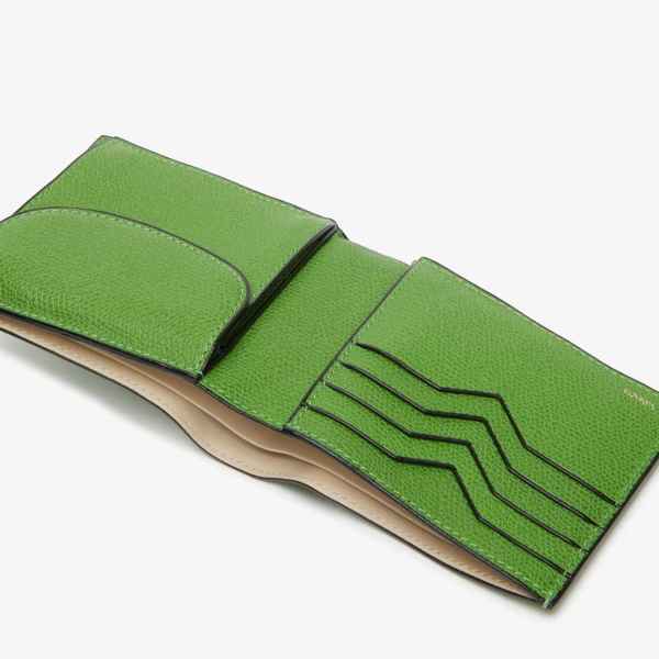 Valextra Wallet 4CC with Coin Holder in Grass Green | Cases | Coveti