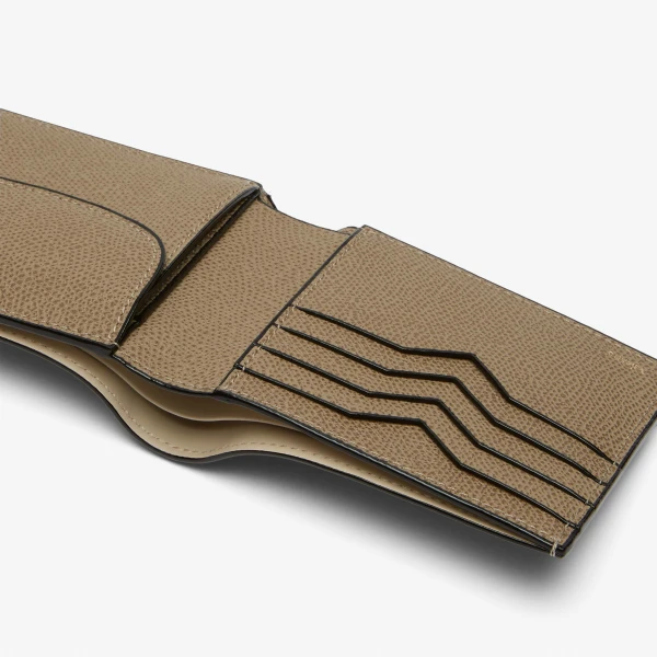 Valextra Wallet 4CC with Coin Holder in Oyster Brown | Cases | Coveti
