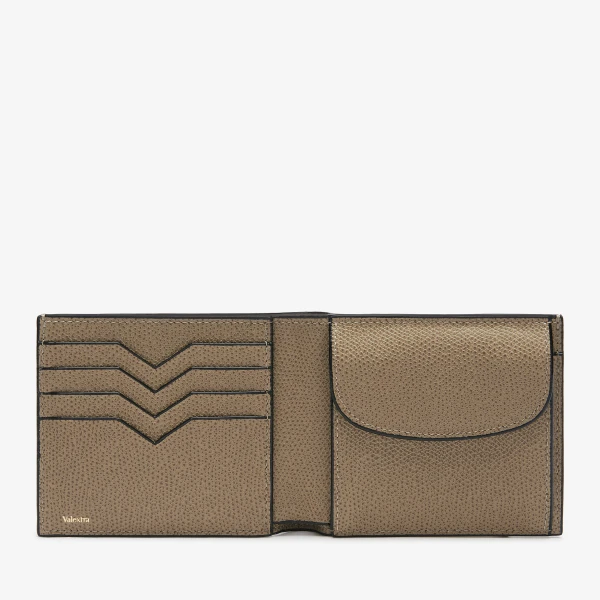 Valextra Wallet 4CC with Coin Holder in Oyster Brown | Cases | Coveti