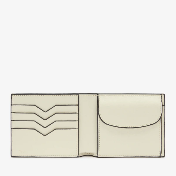 Valextra Wallet 4CC with Coin Holder in Pergamena White | Cases | Coveti