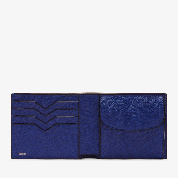 Valextra Wallet 4CC with Coin Holder in Royal Blue | Cases | Coveti