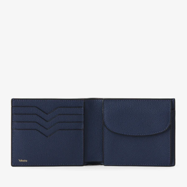 Valextra Wallet 4CC with Coin Holder in Sapphire Blue | Cases | Coveti