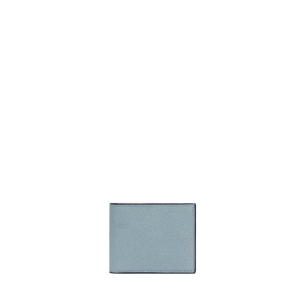 Valextra Wallet 4CC with Coin Holder in Smokey Blue | Wallets & Purses | Coveti
