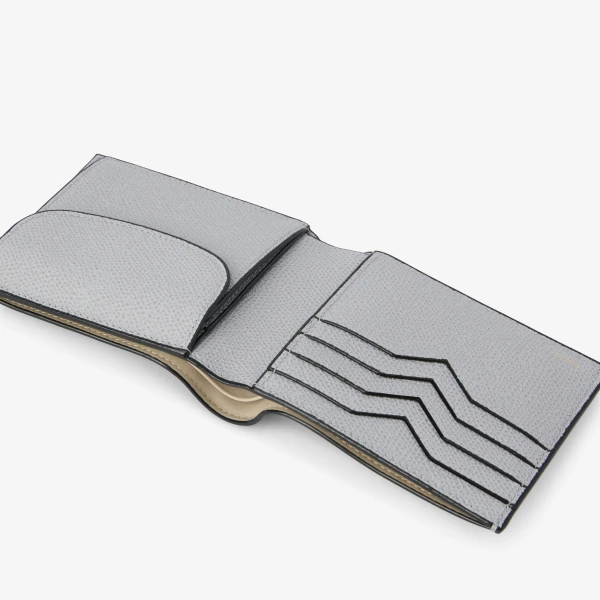 Valextra Wallet 4CC with Coin Holder in Stone Grey | Cases | Coveti