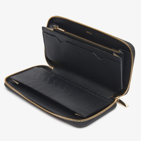 Valextra Zip Around 10CC Wallet in Black | Wallets & Purses | Coveti