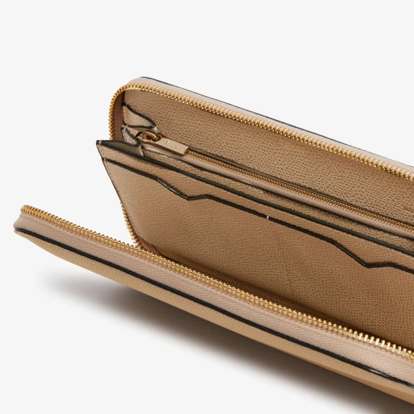 Valextra Zip Around 10CC Wallet in Cashmere Beige | Wallets & Purses | Coveti