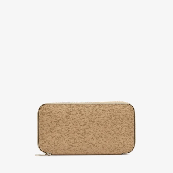 Valextra Zip Around 10CC Wallet in Cashmere Beige | Wallets & Purses | Coveti
