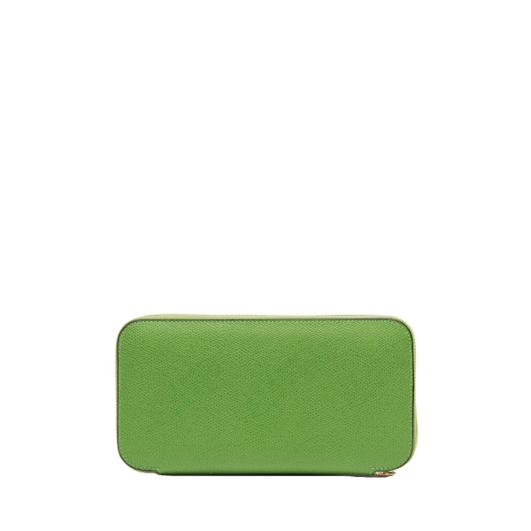 Valextra Zip Around 10CC Wallet in Grass Green | Wallets & Purses | Coveti