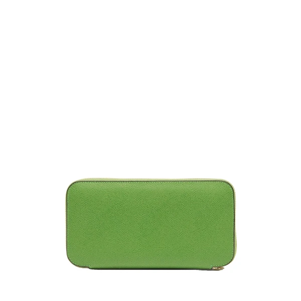 Valextra Zip Around 10CC Wallet in Grass Green | Wallets & Purses | Coveti