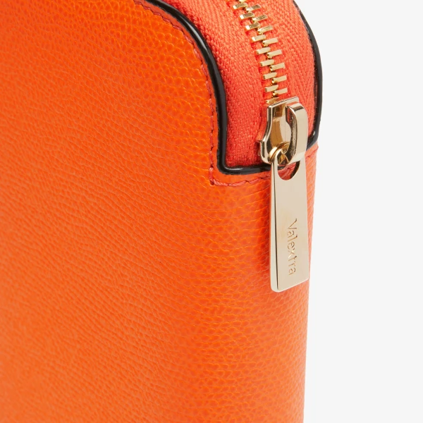 Valextra Zip Around 10CC Wallet in Lobster Red | Wallets & Purses | Coveti