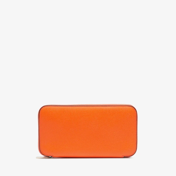 Valextra Zip Around 10CC Wallet in Lobster Red | Wallets & Purses | Coveti