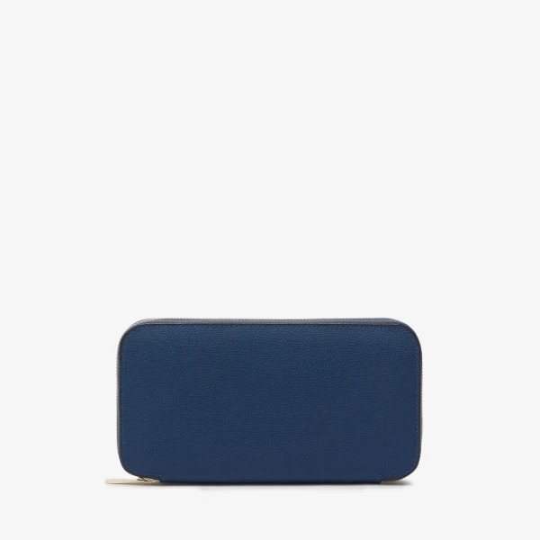 Valextra Zip Around 10CC Wallet in Sapphire Blue | Wallets & Purses | Coveti