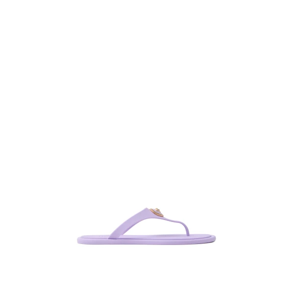 Alia Rubber Flat Sandals in Purple