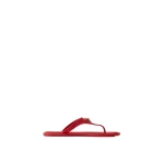 Versace Alia Rubber Flat Sandals in Red | Flip Flops & Slides | Coveti