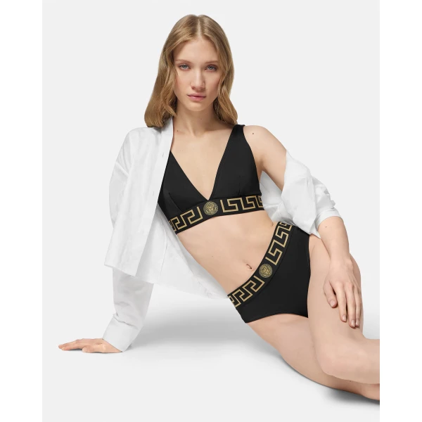 Versace Bikini Bottoms in Black, Ref. ABD01093, view 2 | Bikini