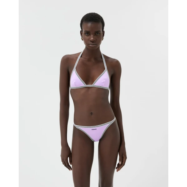 Versace Bikini Top in Lilac, view 2 | Bikini