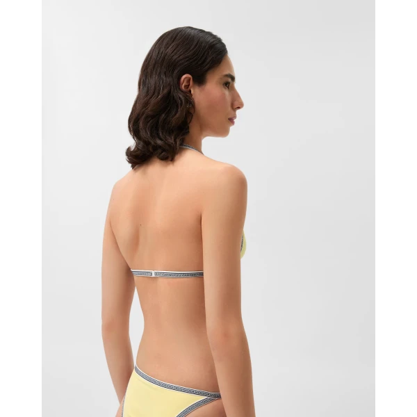 Versace Bikini Top in Yellow, view 3 | Bikini