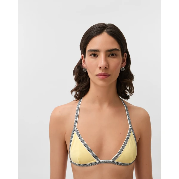 Versace Bikini Top in Yellow, view 4 | Bikini