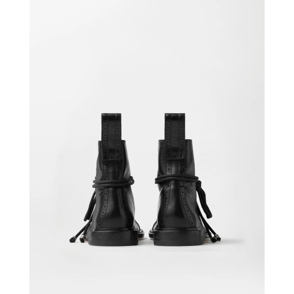Versace Billy Leather Boots in Black, view 5 | Boots
