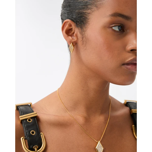 Versace Blade Crystal Earrings in Gold, Ref. 1026612, view 2 | Earrings