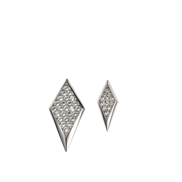Versace Blade Crystal Earrings in Silver | Earrings | Coveti