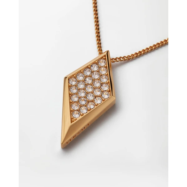 Versace Blade Crystal Necklace in Gold, view 3 | Necklace