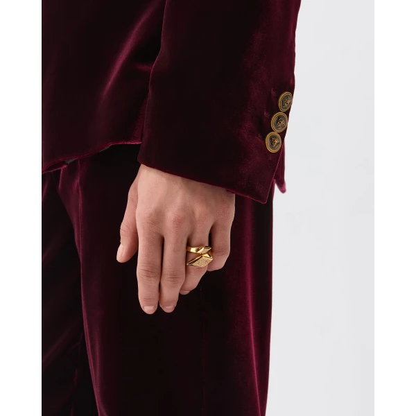Versace Blade Crystal Ring in Gold, view 2 | Rings