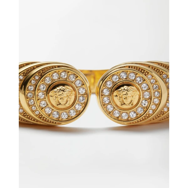 Versace Bright Medusa Crystal Bracelet in Gold, view 3 | Bracelets