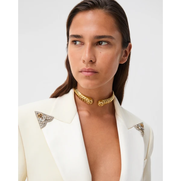 Versace Bright Medusa Crystal Choker in Gold, view 2 | Necklace