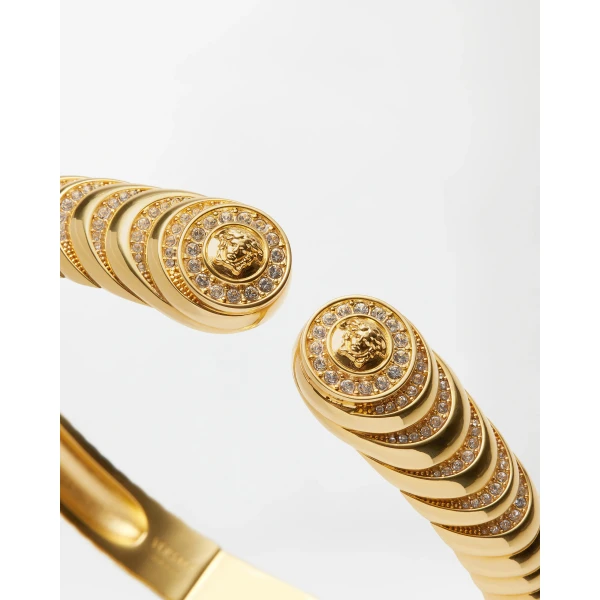 Versace Bright Medusa Crystal Choker in Gold, view 3 | Necklace