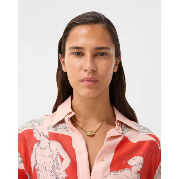 Versace Bright Medusa Crystal Necklace in Gold, view 2 | Necklace
