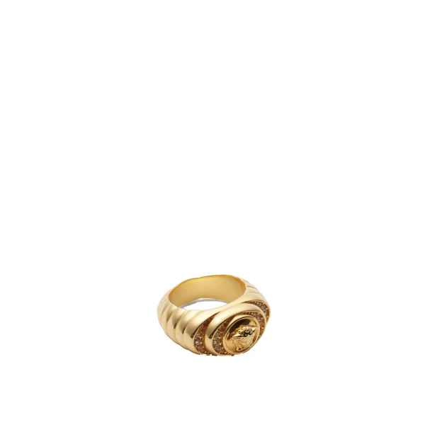 Bright Medusa Crystal Ring in Gold