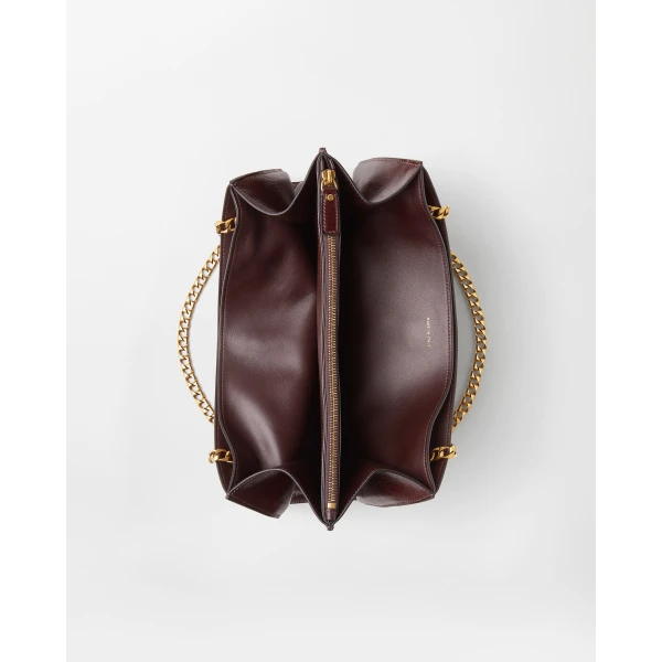 Versace Cabine Leather Shoulder Bag in Brown, view 5 | Shoulder & Crossbody Bags