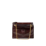 Versace Cabine Leather Shoulder Bag in Brown | Shoulder & Crossbody Bags | Coveti