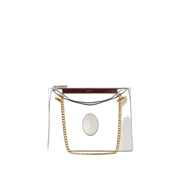 Cabine Leather Shoulder Bag in White