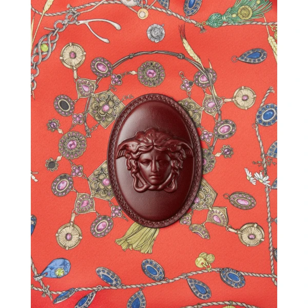 Versace Cabine Printed Duchesse Shoulder Bag in Multicolour, view 3 | Shoulder & Crossbody Bags