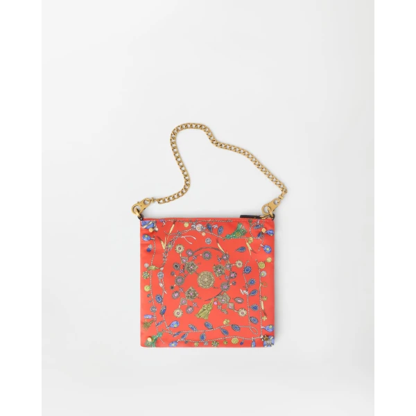 Versace Cabine Printed Duchesse Shoulder Bag in Multicolour, view 4 | Shoulder & Crossbody Bags