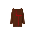Versace Cashmere Knit Mini Dress in Brown | Mini Dresses | Coveti