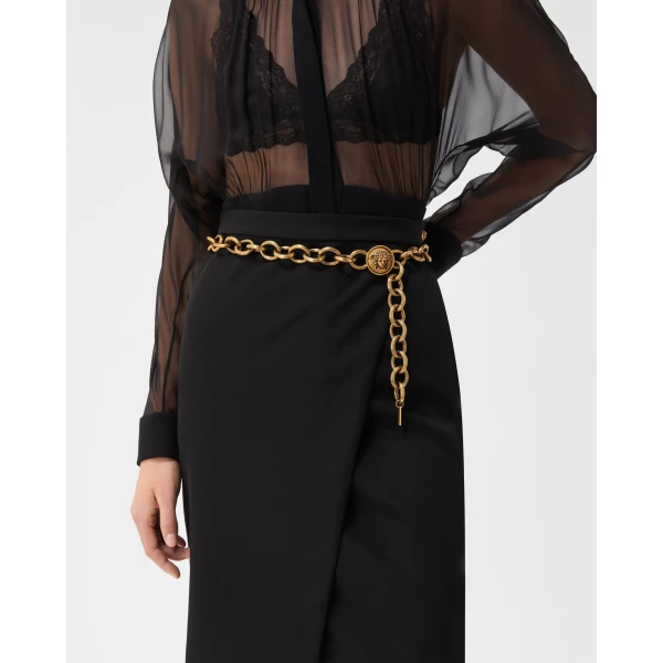 Versace Chain Belt in Gold, view 2 | Belts