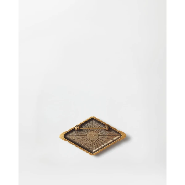 Versace Circe Brooch in Gold and Green, view 4 | Brooches & Pins