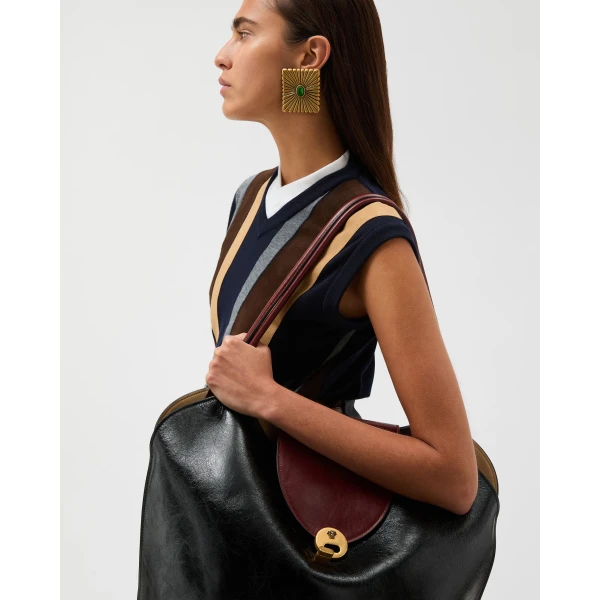 Versace Circe Earrings in Gold and Green, view 2 | Earrings