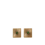 Versace Circe Earrings in Gold and Green | Earrings | Coveti
