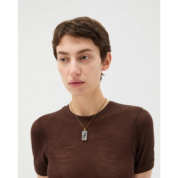 Versace Circe Necklace in Silver and Gold, view 2 | Necklace