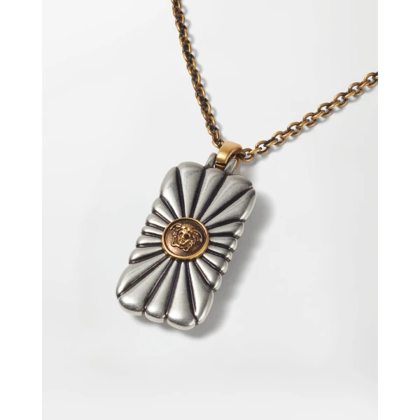 Versace Circe Necklace in Silver and Gold, view 4 | Necklace