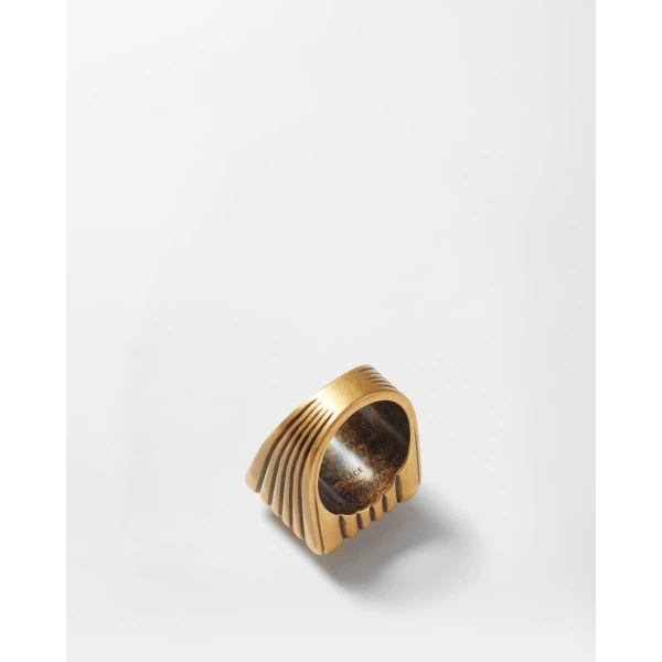 Versace Circe Ring in Gold and Green, view 4 | Rings
