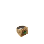 Versace Circe Ring in Gold and Green | Rings | Coveti